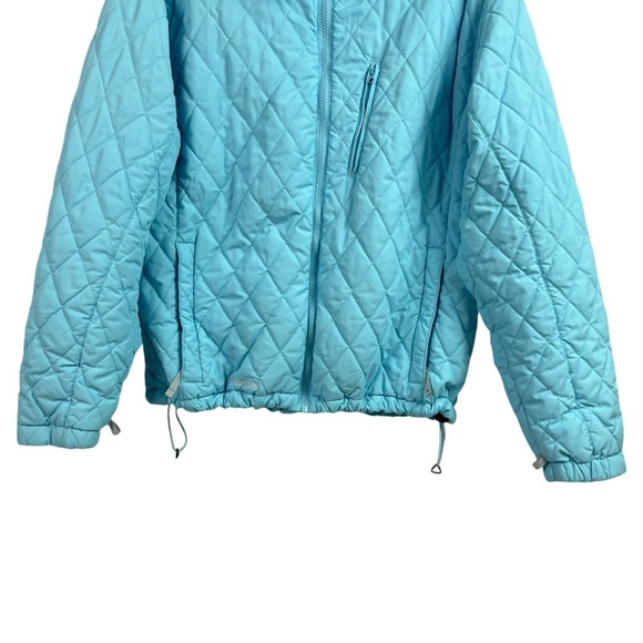 Columbia Interchange Womens Jacket Lined Quilted Mock Neck Blue XL - Picture 3 of 10